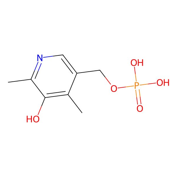 2D Structure of (5-Hydroxy-4,6-dimethylpyridin-3-YL)methyl dihydrogen phosphate