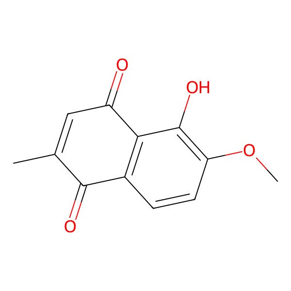 2D Structure of 5-Hydroxy-6-methoxy-2-methylnaphthalene-1,4-dione