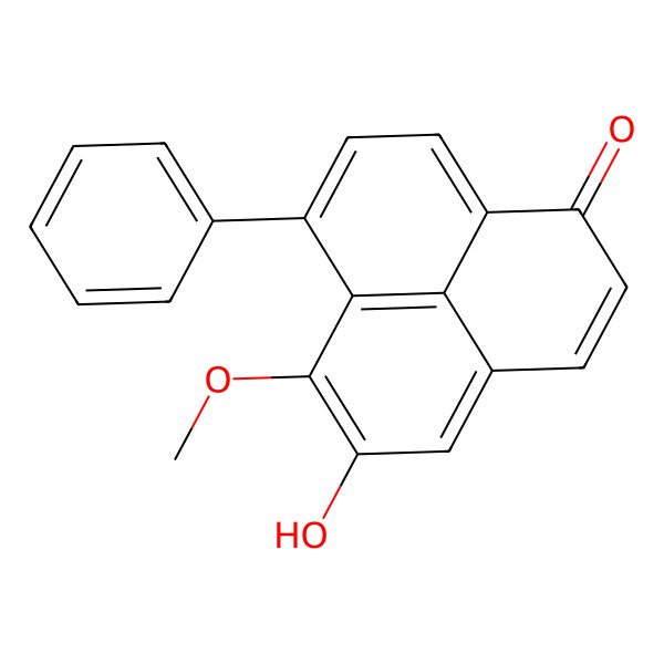 2D Structure of 5-Hydroxy-6-methoxy-7-phenyl-1H-phenalen-1-one