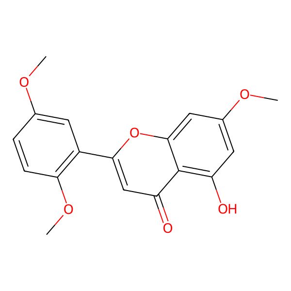 2D Structure of 5-Hydroxy-7,2',5'-trimethoxyflavone