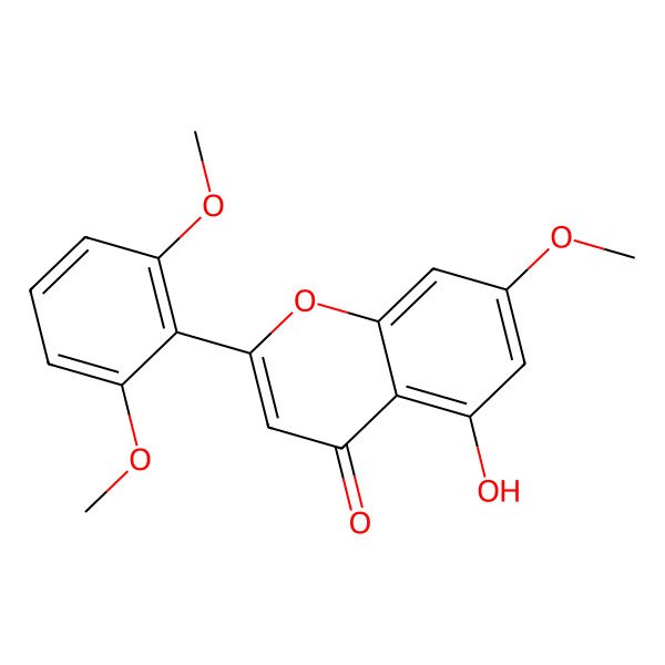 2D Structure of 5-Hydroxy-7,2',6'-trimethoxyflavone
