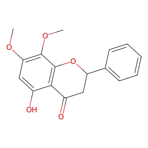 2D Structure of 5-Hydroxy-7,8-dimethoxyflavanone
