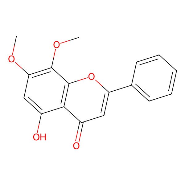 2D Structure of 5-Hydroxy-7,8-dimethoxyflavone