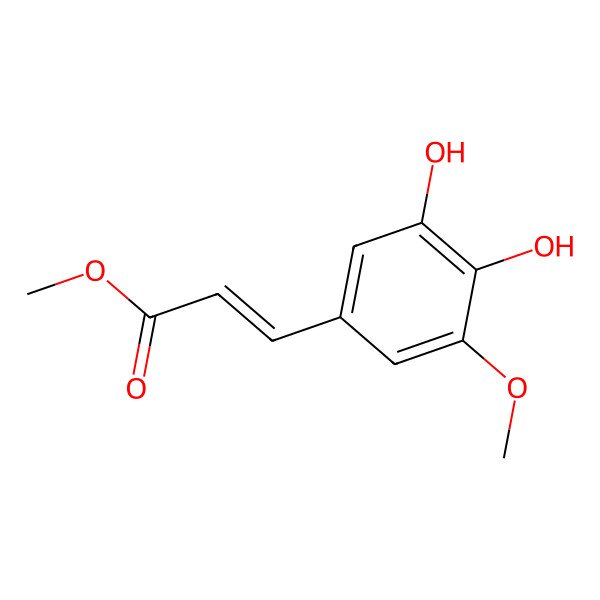 2D Structure of 3,4-Dihydroxy-5-methoxy-trans-cinnamic acid methyl ester