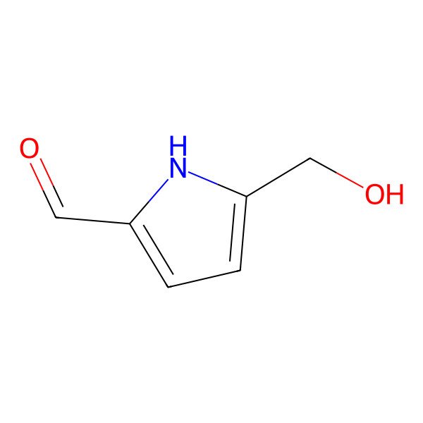 2D Structure of 5-(hydroxymethyl)-1H-pyrrole-2-carbaldehyde