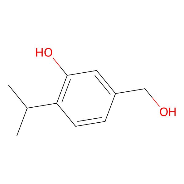 2D Structure of 5-(Hydroxymethyl)-2-(propan-2-yl)phenol 2D Structure of 5-(Hydroxymethyl)-2-(propan-2-yl)phenol