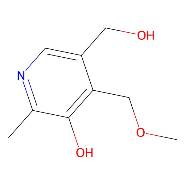 2D Structure of 5-(Hydroxymethyl)-4-(methoxymethyl)-2-methylpyridin-3-ol