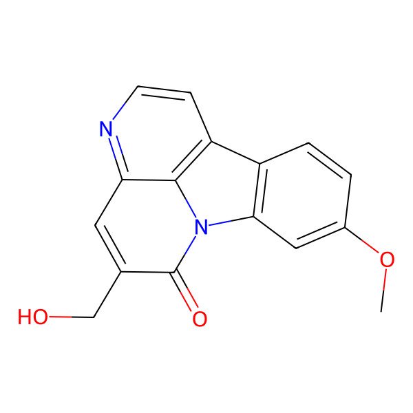 2D Structure of 5-Hydroxymethyl-9-methoxycanthin-6-one