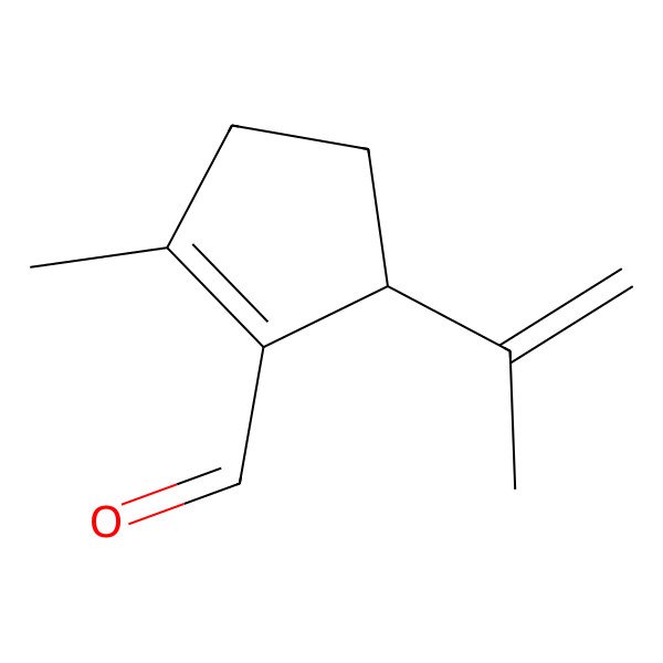 2D Structure of 5-Isopropenyl-2-methylcyclopent-1-enecarboxaldehyde