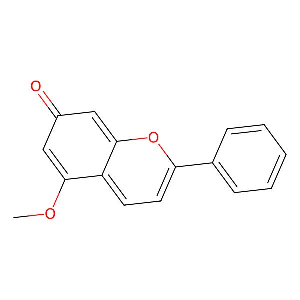 2D Structure of 5-Methoxy-2-phenyl-7H-1-benzopyran-7-one
