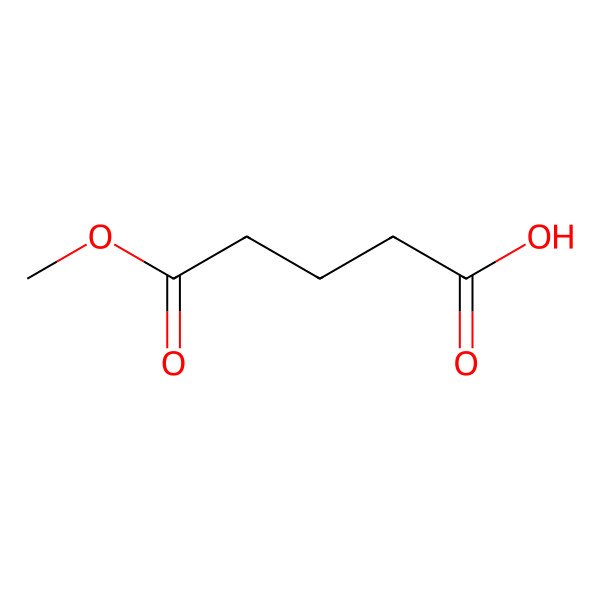 2D Structure of 5-Methoxy-5-oxopentanoic acid