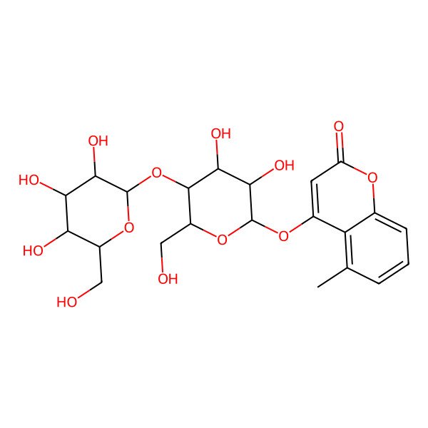 2D Structure of 5-Methylcoumarin-4-cellobioside