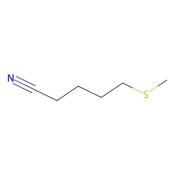 2D Structure of 5-(Methylsulfanyl)pentanenitrile