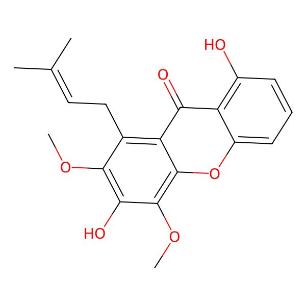 2D Structure of 5-O-Methylcelebixanthone 2D Structure of 5-O-Methylcelebixanthone