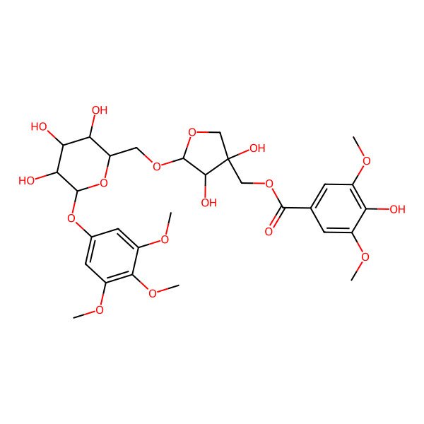 2D Structure of 5''-O-Syringoylkelampayoside A