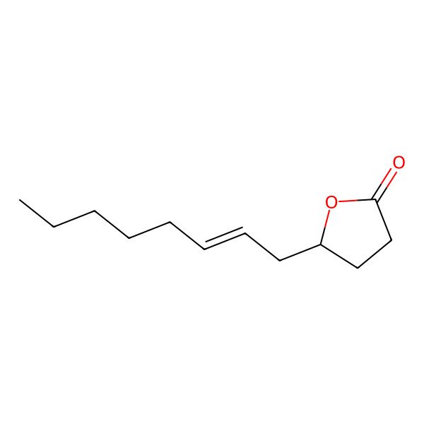 2D Structure of 2(3H)-Furanone, dihydro-5-(2Z)-2-octenyl-
