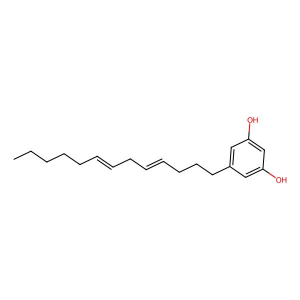 2D Structure of 5-Trideca-4,7-dienyl-benzene-1,3-diol 2D Structure of 5-Trideca-4,7-dienyl-benzene-1,3-diol