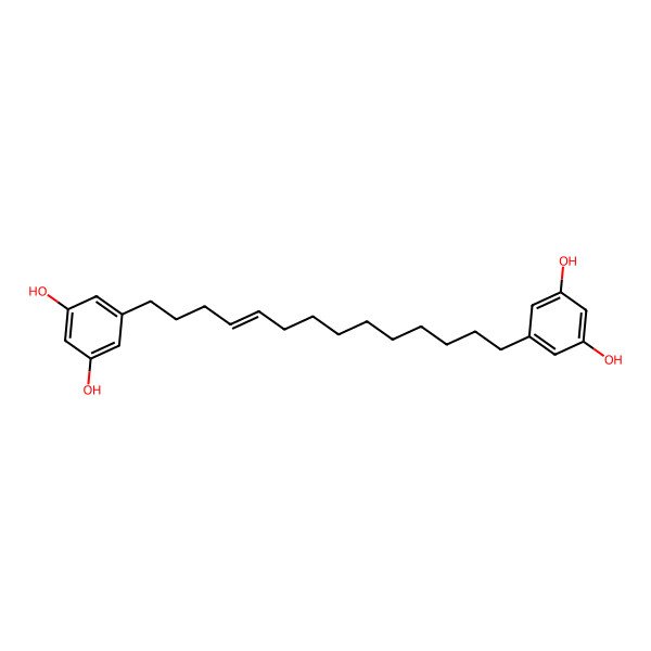 2D Structure of 5-((Z)-14-(3,5-Dihydroxyphenyl)Tetradec-10-Enyl)Benzene-1,3-Diol