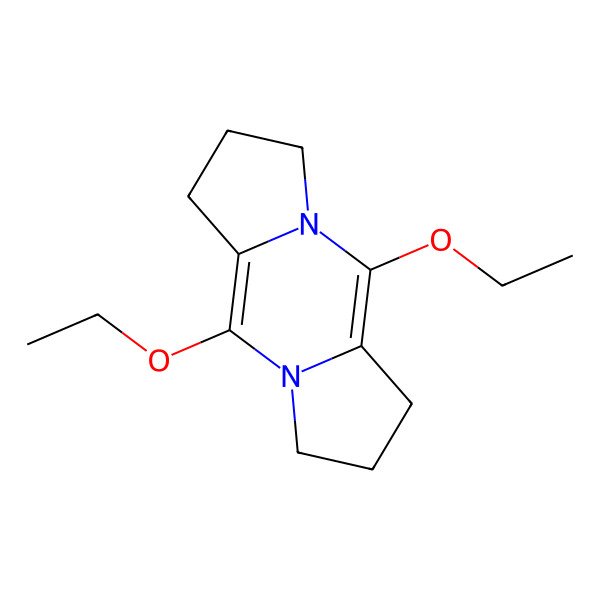 2D Structure of 5,10-Diethoxy-2,3,7,8-tetrahydro-1H,6H-dipyrrolo[1,2-a:1',2'-d]pyrazine