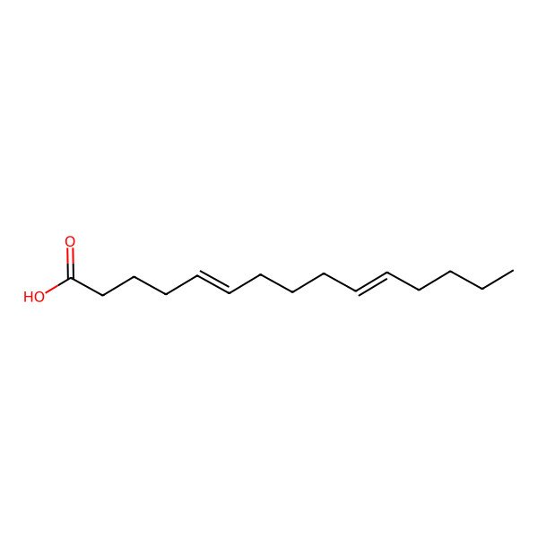 2D Structure of 5,10-Pentadecadienoic acid, (Z,Z)-