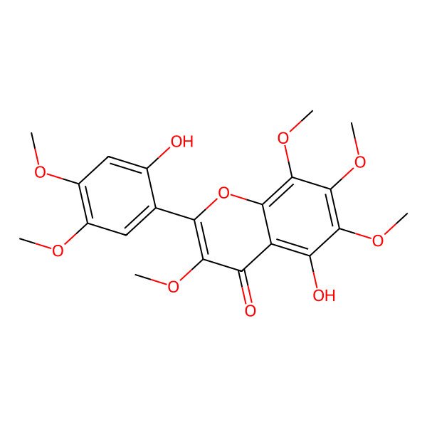 2D Structure of 5,2'-Dihydroxy-3,6,7,8,4',5'-hexamethoxyflavone