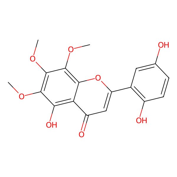 2D Structure of 5,2',5'-Trihydroxy-6,7,8-trimethoxyflavone