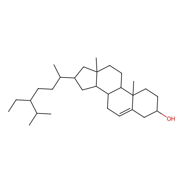2D Structure of 16-(5-ethyl-6-methylheptan-2-yl)-10,13-dimethyl-2,3,4,7,8,9,11,12,14,15,16,17-dodecahydro-1H-cyclopenta[a]phenanthren-3-ol
