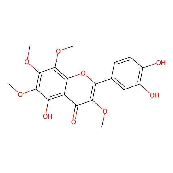 2D Structure of 5,3',4'-Trihydroxy-3,6,7,8-tetramethoxyflavone