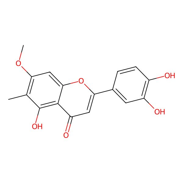 2D Structure of 5,3',4'-Trihydroxy-7-methoxy-6-methylflavone
