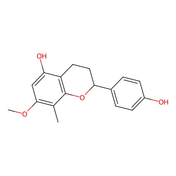2D Structure of 5,4'-Dihydroxy-7'-methoxy-8-methylflavan