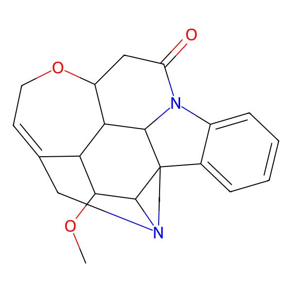 2D Structure of (8aS,13aS)-5-methoxy-4a,5,5a,7,8,13a,15,15a,15b,16-decahydro-2H-4,6-methanoindolo[3,2,1-ij]oxepino[2,3,4-de]pyrrolo[2,3-h]quinolin-14-one
