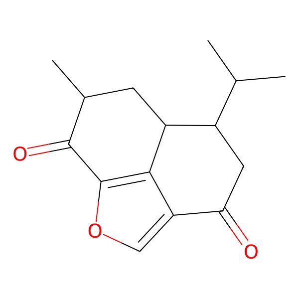 2D Structure of 5,5abeta,6,7-Tetrahydro-7beta-methyl-5beta-isopropyl-3H-naphtho[1,8-bc]furan-3,8(4H)-dione