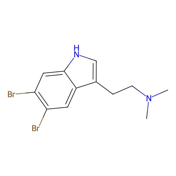 2D Structure of 5,6-Dibromodimethyltryptamine