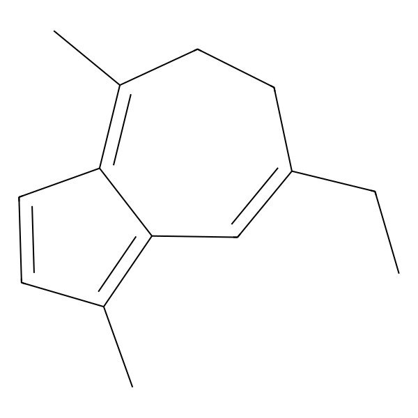2D Structure of 5,6-Dihydro-1,4-dimethyl-7-ethylazulene 2D Structure of 5,6-Dihydro-1,4-dimethyl-7-ethylazulene