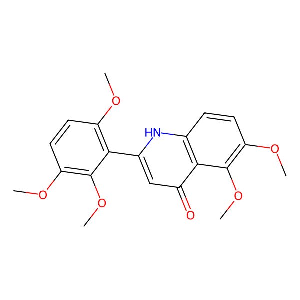 2D Structure of 5,6-Dimethoxy-2-(2',5',6'-trimethoxyphenyl)-1h-quinolin-4-one 2D Structure of 5,6-Dimethoxy-2-(2',5',6'-trimethoxyphenyl)-1h-quinolin-4-one