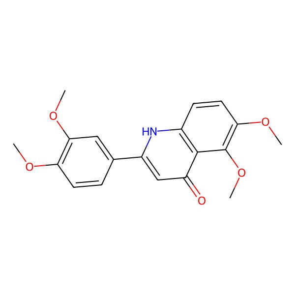 2D Structure of 5,6-Dimethoxy-2-(3,4-dimethoxyphenyl)-1h-quinolin-4-one 2D Structure of 5,6-Dimethoxy-2-(3,4-dimethoxyphenyl)-1h-quinolin-4-one