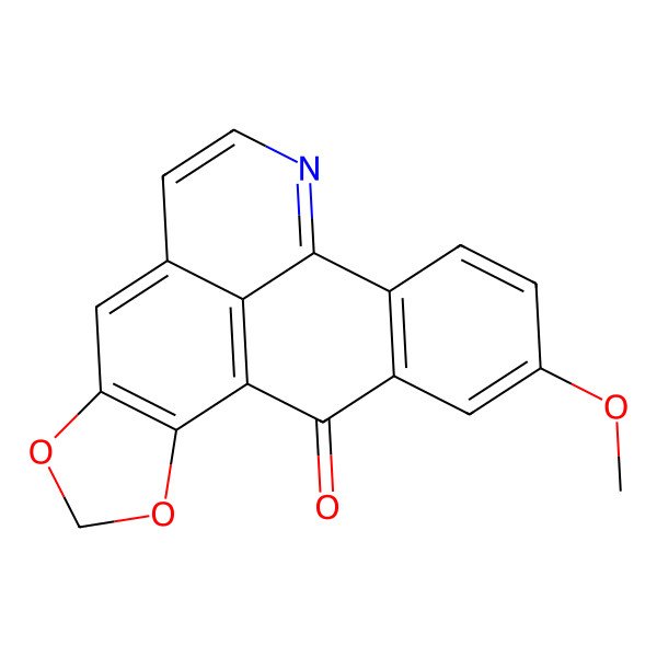 2D Structure of 5,6-Methylenedioxy-9-methoxy-7H-dibenzo(de,h)quinoline-7-one
