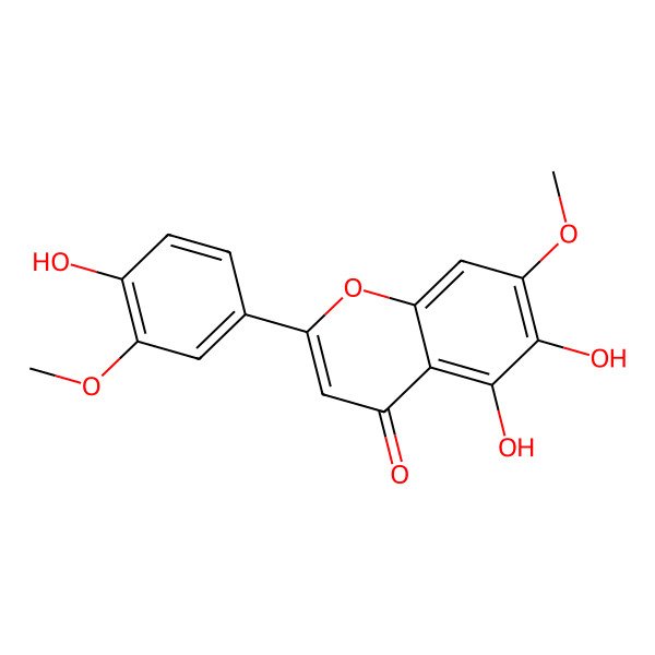 2D Structure of 5,6,4'-Trihydroxy-7,3'-dimethoxyflavone