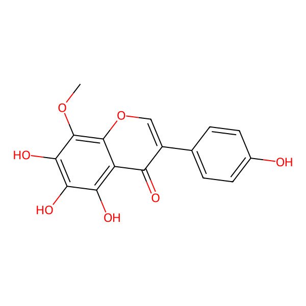 2D Structure of 5,6,7,4'-Tetrahydroxy-8-methoxyisoflavone 2D Structure of 5,6,7,4'-Tetrahydroxy-8-methoxyisoflavone