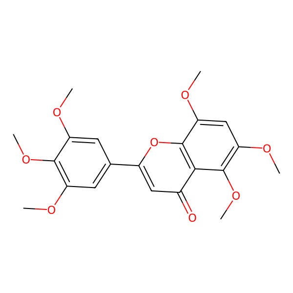 2D Structure of 5,6,8,3',4',5'-Hexamethoxyflavone 2D Structure of 5,6,8,3',4',5'-Hexamethoxyflavone