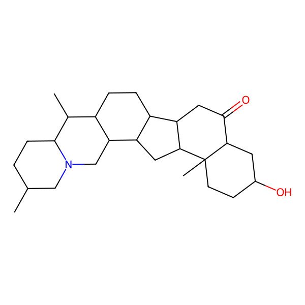 2D Structure of (1R,2S,6S,9S,11S,14S,15S,18S,20S,23R,24S)-20-hydroxy-6,10,23-trimethyl-4-azahexacyclo[12.11.0.02,11.04,9.015,24.018,23]pentacosan-17-one