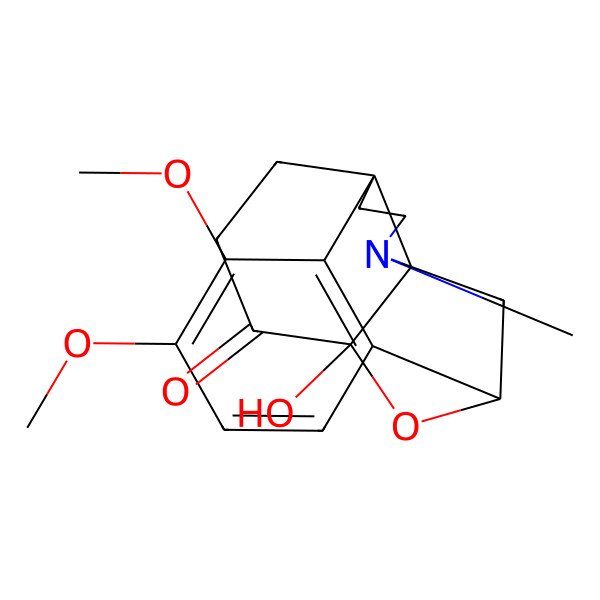 2D Structure of (8S,11R)-11-hydroxy-3,4-dimethoxy-17-methyl-18-oxa-17-azapentacyclo[8.4.3.18,11.01,10.02,7]octadeca-2(7),3,5-trien-12-one
