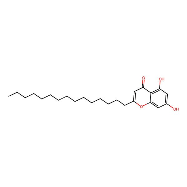 2D Structure of 5,7-Dihydroxy-2-pentadecylchromen-4-one