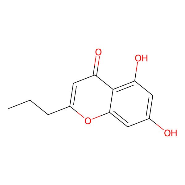 2D Structure of 5,7-Dihydroxy-2-propylchromone