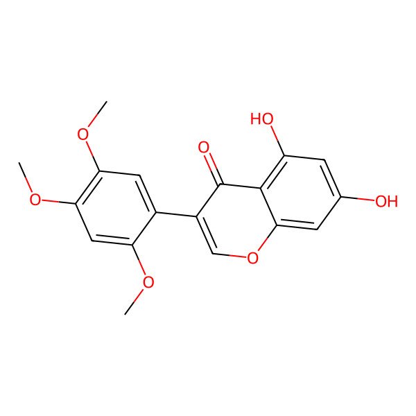 2D Structure of 5,7-Dihydroxy-3-(2,4,5-trimethoxyphenyl)chromen-4-one