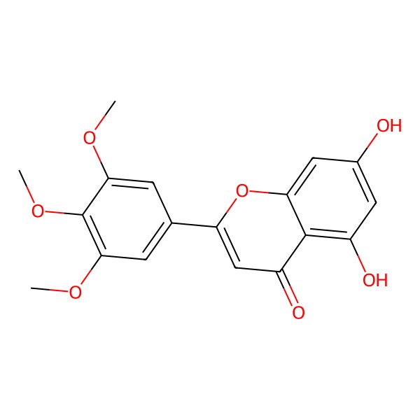 2D Structure of 5,7-Dihydroxy-3',4',5'-trimethoxyflavone