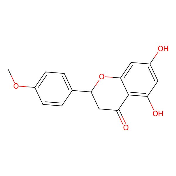 2D Structure of 5,7-Dihydroxy-4'-methoxyflavanone
