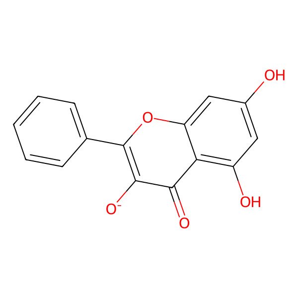 2D Structure of 5,7-Dihydroxy-4-oxo-2-phenylchromen-3-olate