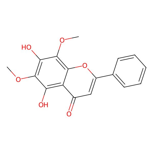 2D Structure of 5,7-Dihydroxy-6,8-dimethoxyflavone 2D Structure of 5,7-Dihydroxy-6,8-dimethoxyflavone