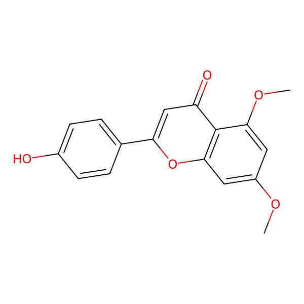 2D Structure of 5,7-Dimethoxy-4'-hydroxyflavone